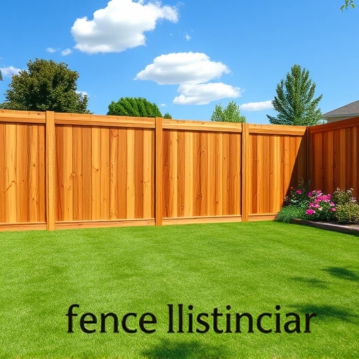Wooden fence installation in Farragut TN, showcasing craftsmanship with lush garden and clear blue sky.