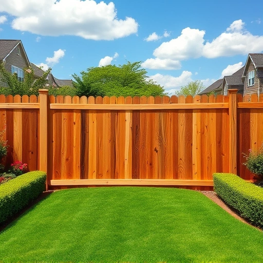 Completed wooden fence installation in Maynardville TN, showcasing craftsmanship and vibrant landscaping in a serene neighborhood.
