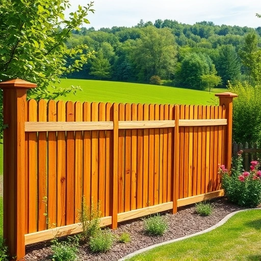 Beautiful wooden fence in Strawberry Plains TN, set against lush greenery, showcasing craftsmanship and natural harmony.