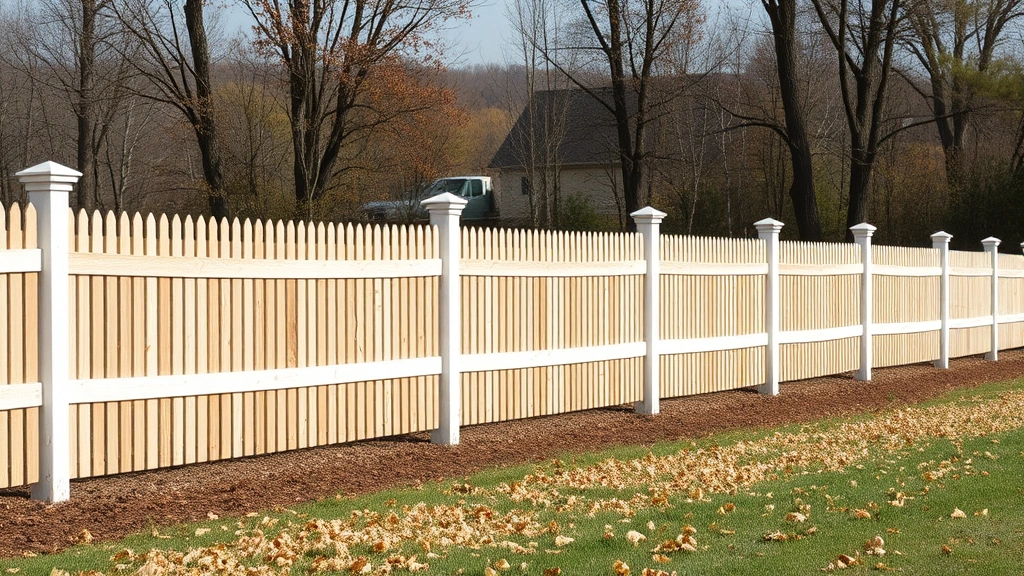 Fencing in Halls TN with a beautiful sunset in the background and green fields surrounding the area