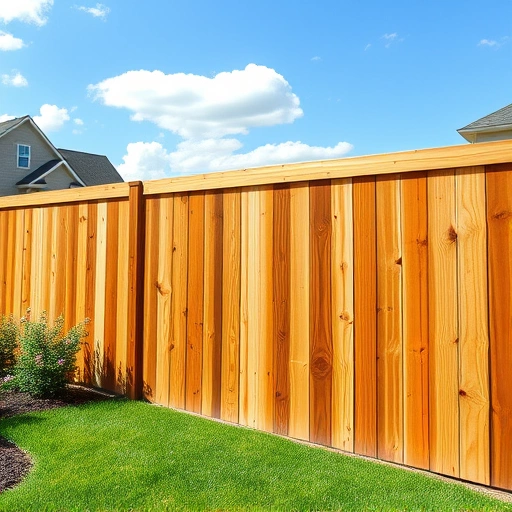 Completed wood fence installation in Halls TN with natural wood tones in a serene suburban setting.