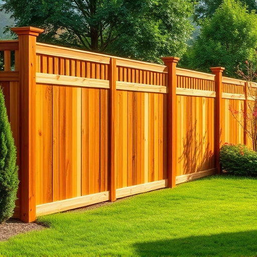 Completed wooden fence project in Farragut TN surrounded by lush lawn and vibrant greenery, showcasing craftsmanship.