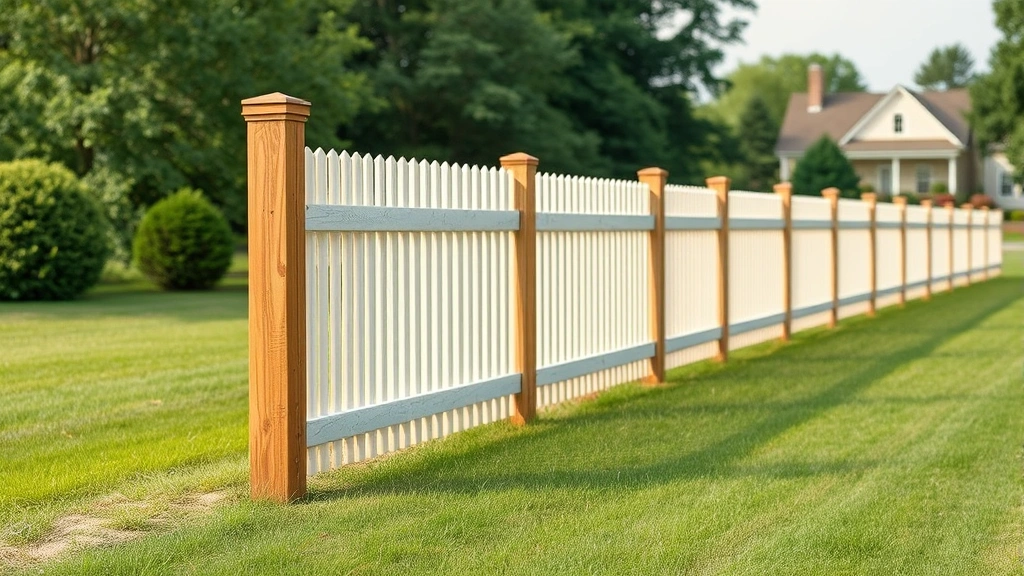 Fence post replacement project in Knoxville TN showcasing new wooden posts and tools used for installation.