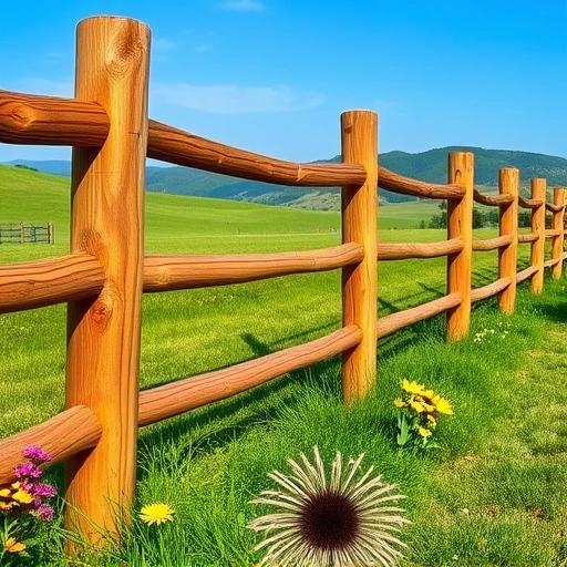 Perfectly completed split rail fence in Knoxville TN, showcasing craftsmanship with natural wood textures and vibrant landscape.