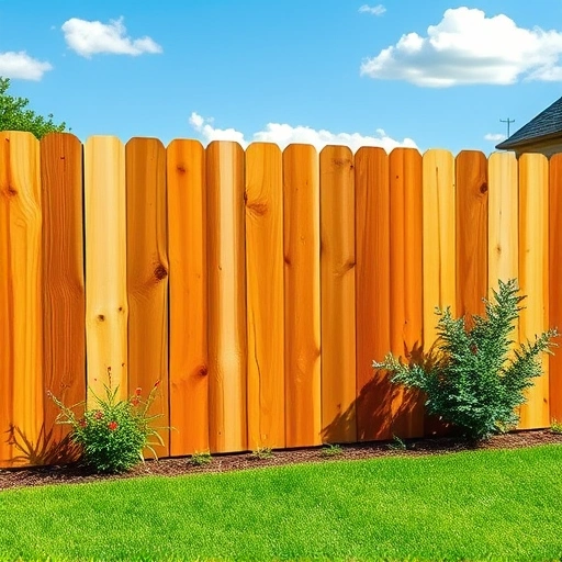 Completed wood fence installation in La Follette TN featuring cedar and pine panels in a lush green backyard.