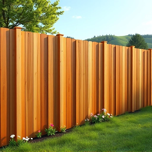 Completed wood fence installation in Tazewell TN with natural tones, smooth finish, and vibrant lawn.