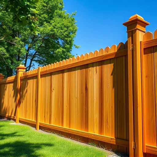 Completed cedar wood fence installation in Sevierville TN, showcasing craftsmanship against a lush green backdrop.