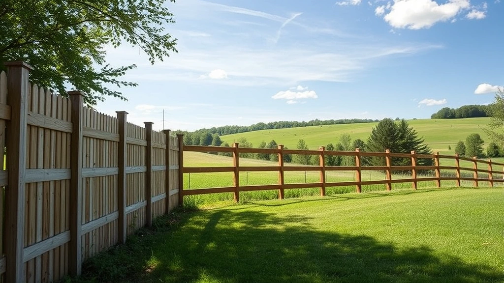 Fencing in Powell, TN with wood posts and panels in a residential yard.