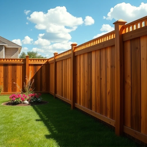 Completed wooden fence installation in Rutledge TN, showcasing craftsmanship in a serene suburban backyard setting.
