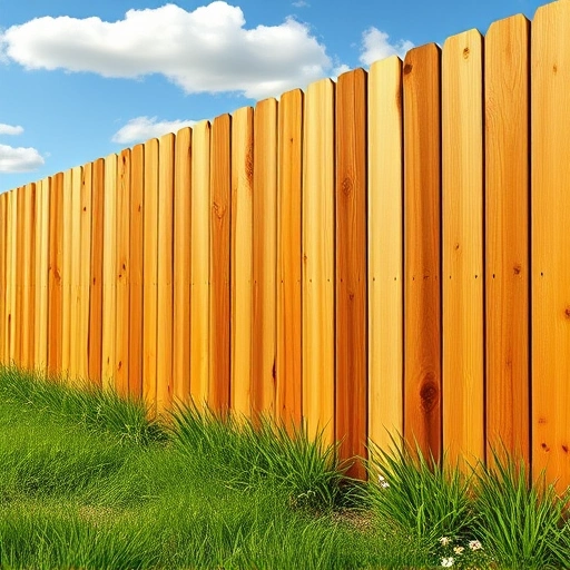 Beautifully crafted wood fence in Dandridge TN, showcasing natural grain, lush grass, wildflowers, and serene hills.