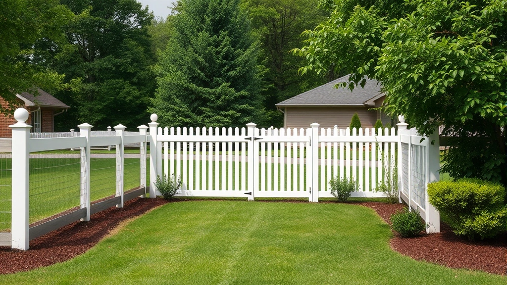 Fencing in Mascot TN showcasing a beautiful outdoor landscape with trees and a clear blue sky.