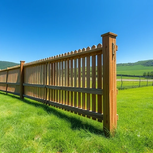Beautiful wooden fence installation in Wartburg TN, blending with lush landscape under a clear blue sky.
