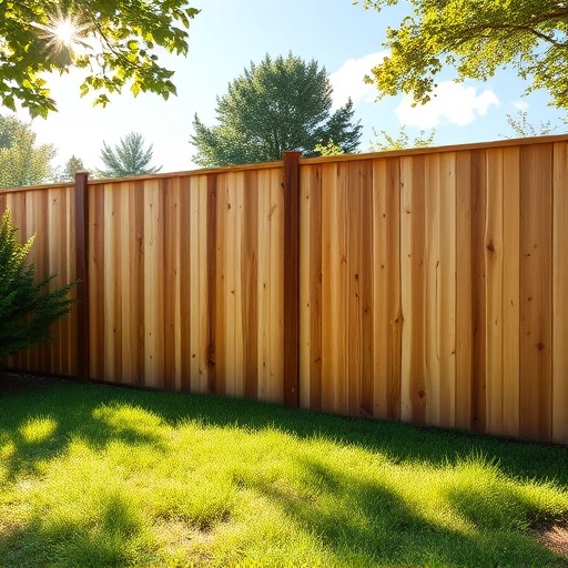 Completed wooden fence in Farragut TN surrounded by greenery and sunlight, showcasing craftsmanship and tranquility.