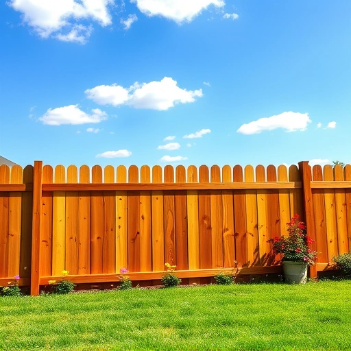 Beautiful wooden fence in Jacksboro TN outlines a lush yard, showcasing quality craftsmanship and vibrant landscaping.