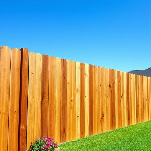 Completed wood fence installation in New Tazewell TN with rich wood tones and a serene suburban backdrop.
