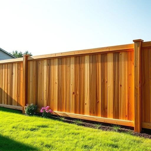 Wood fence installation in Oliver Springs TN showcases craftsmanship in a lush green backyard setting.