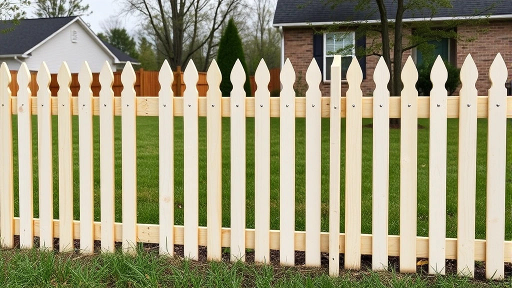 Dog-Ear Picket Fence Installation projects in Knoxville TN with fresh wood and a well-defined border.