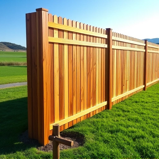 Shadowbox fence installation in Knoxville TN showcasing craftsmanship with alternating slats and vibrant green lawn.