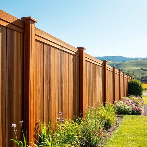 Beautiful wooden fence installation in Rutledge TN, surrounded by lush grass, wildflowers, and rolling hills.