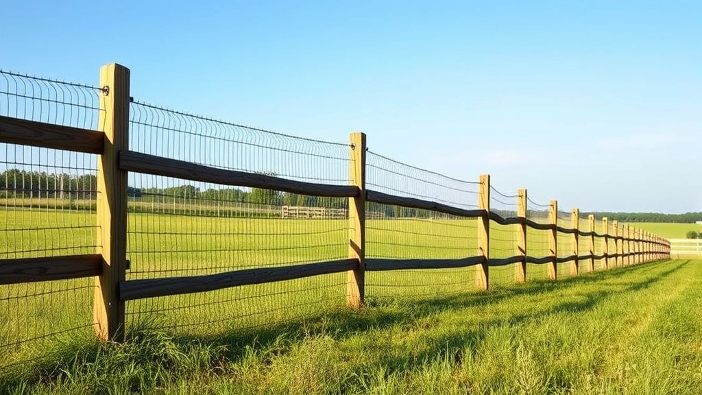 Fencing in Clinton, TN with vibrant colors and clear blue skies in the background.
