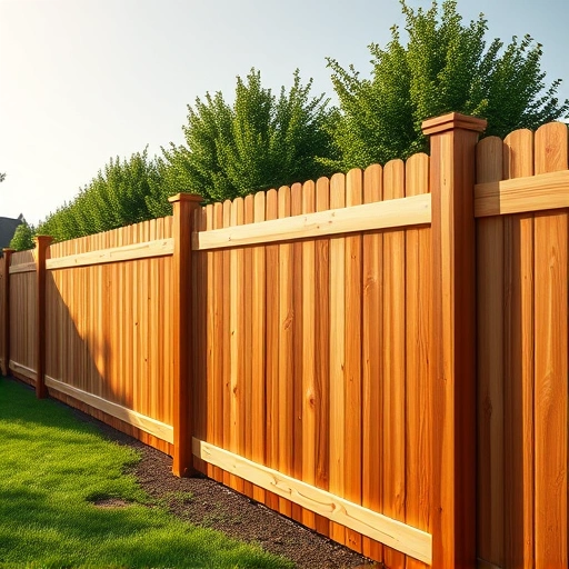 Completed wood fence installation in Clinton TN showcasing craftsmanship, polished wood, and serene backyard setting.