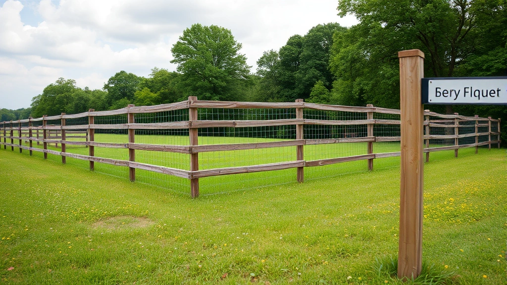 Fencing in Jacksboro, TN with a scenic backdrop of trees and a clear sky.