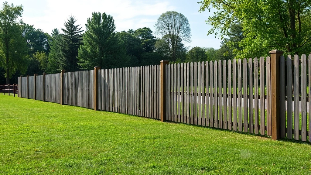 Fencing in Rockwood, TN showcasing a beautiful landscape with trees and a clear sky.