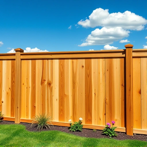 Completed wooden fence installation in Gatlinburg TN surrounded by lush greenery and a clear blue sky.