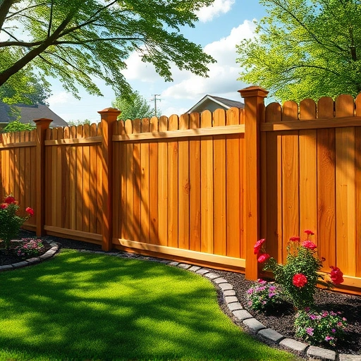 Completed wood fence installation in Clinton TN with natural tones and lush yard, showcasing craftsmanship and detail.