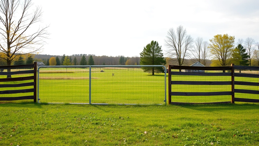 Fencing in Dandridge, TN with a picturesque backdrop of trees and a clear blue sky.