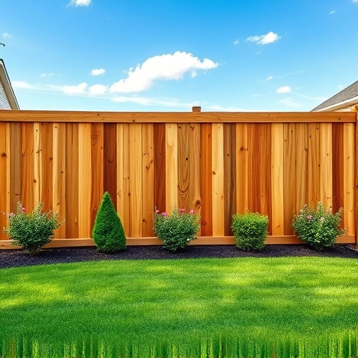 Complete wood fence installation in Rockwood TN with rich textures, rustic hues, and a manicured backyard scene.