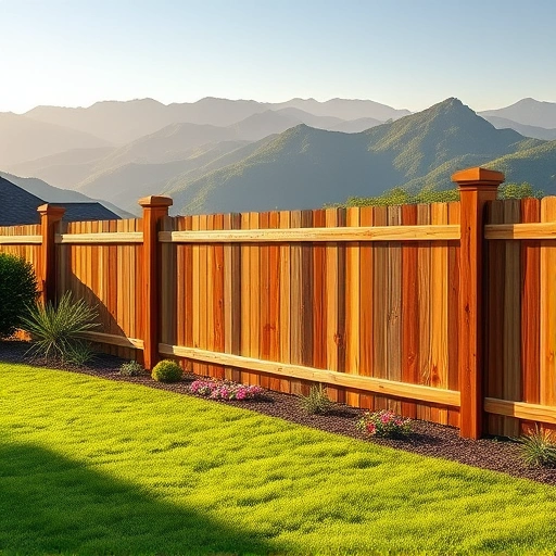 Completed wood fence installation in Sevierville TN, showcasing durability, craftsmanship, and vibrant landscaping.