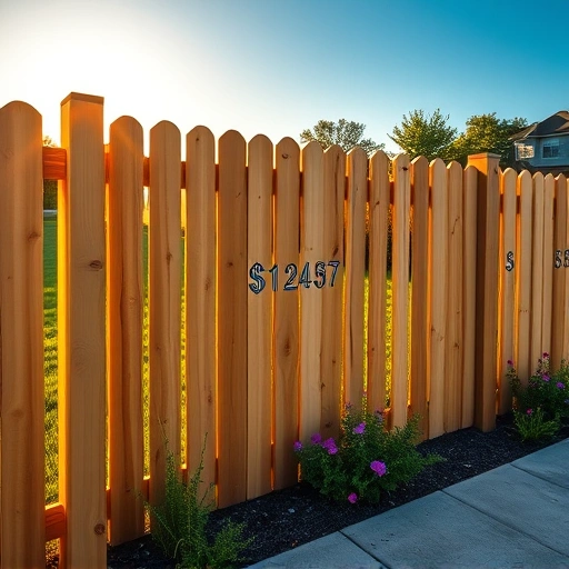 Completed wooden fence installation in Halls TN, showcasing cedar craftsmanship with a lush garden backdrop and clear sky.
