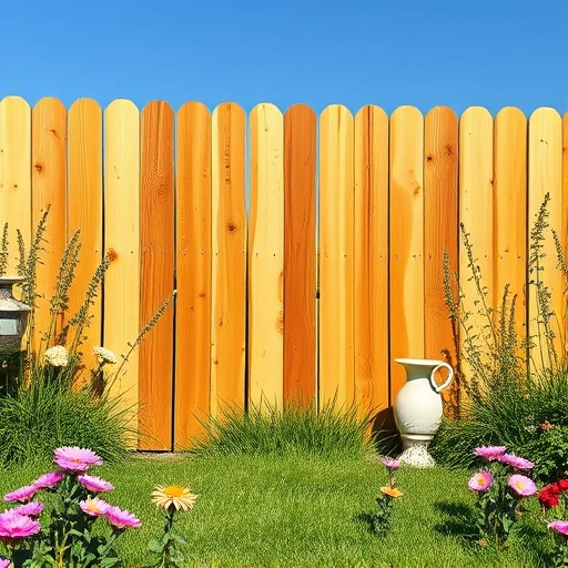 Completed wood fence installation in Strawberry Plains TN, showcasing craftsmanship with vibrant wood grain and serene landscape.