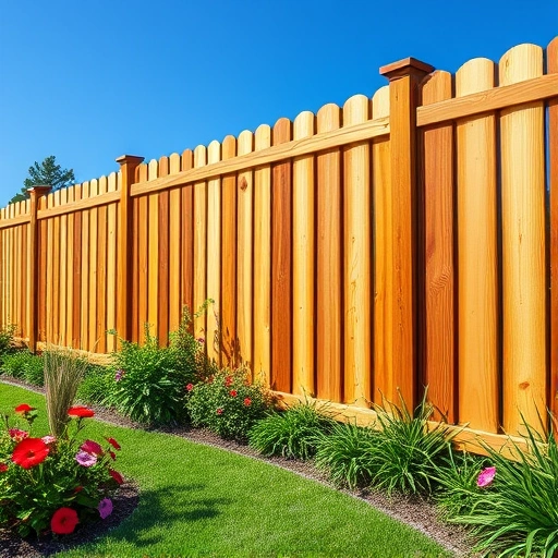 Beautiful wooden fence installation in Caryville TN, surrounded by vibrant greenery and a clear blue sky.
