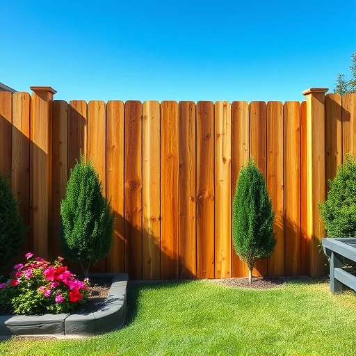 Completed wood fence installation in Kingston TN showcasing craftsmanship, natural wood, and serene backyard setting.
