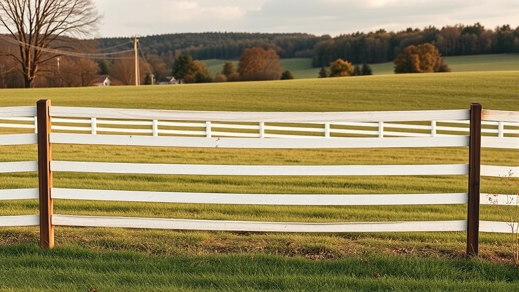 Fencing in Blaine, TN with lush greenery and a clear blue sky in the background.