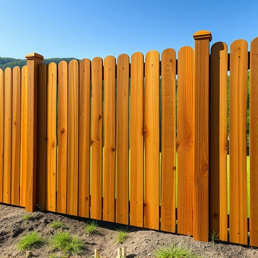 Completed wood fence installation in Gatlinburg TN, showcasing craftsmanship with lush Smoky Mountains in background.