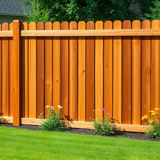 Completed wood fence in Corryton TN showcasing rich textures and natural grain in a lush green yard.