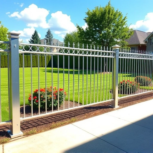 Aluminum and metal fence installation in Knoxville TN, showcasing durability and aesthetic appeal in a serene setting.