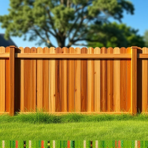 Modern wooden privacy fence installation in Loudon TN with rich tones, clean edges, and vibrant green grass.