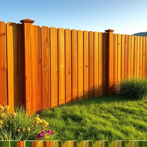 Beautiful wooden fence in Andersonville TN surrounded by green grass and wildflowers under a clear blue sky.