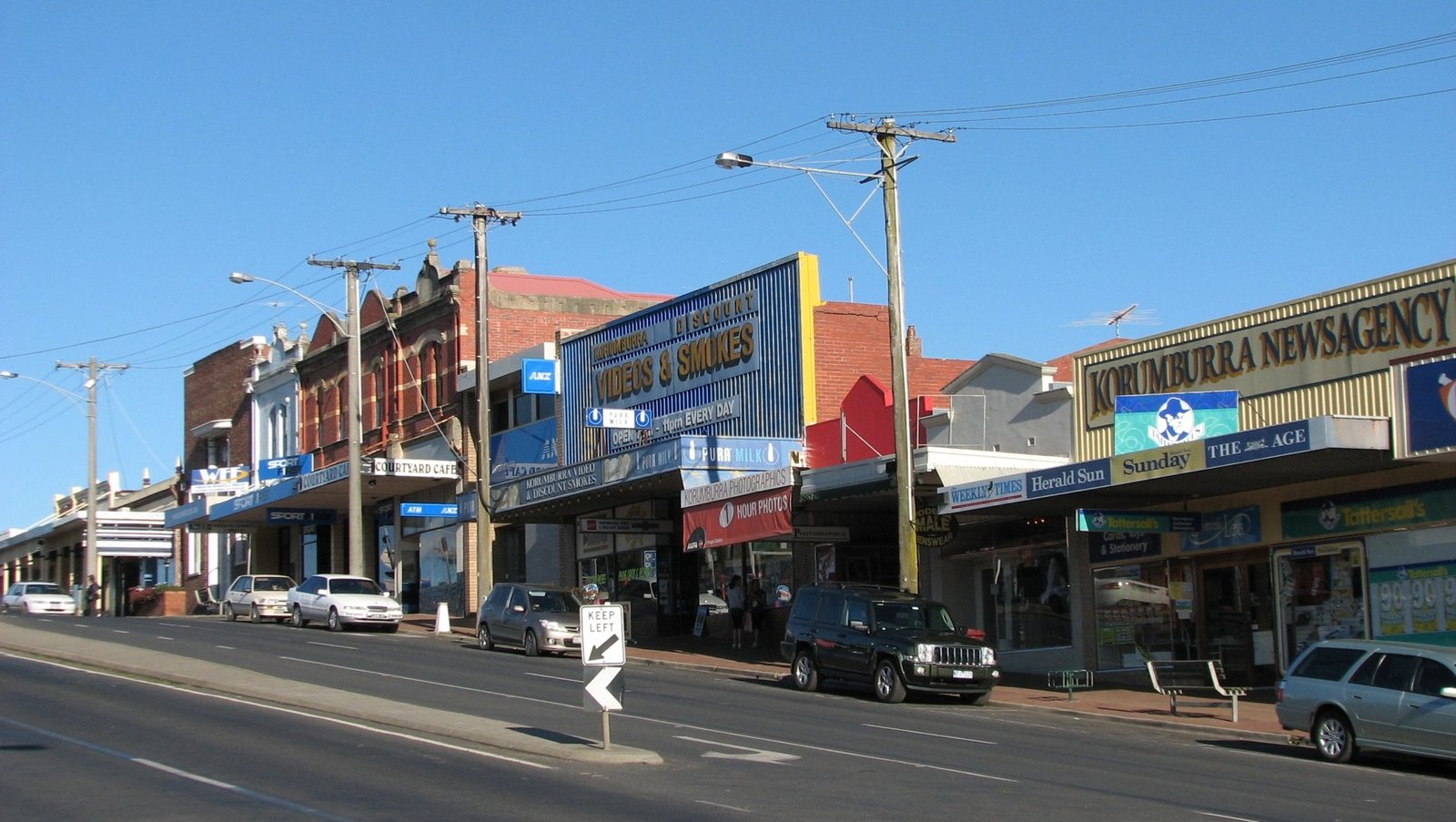Commercial Street in Korumburra Victoria