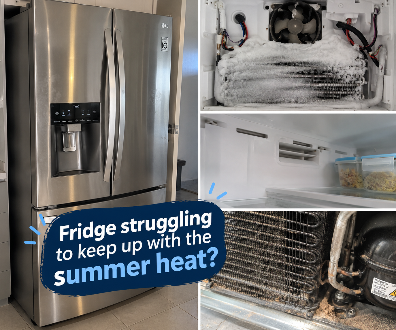 Fridge struggling to keep up with the summer heat - Hopwoods Repairs fridge advice