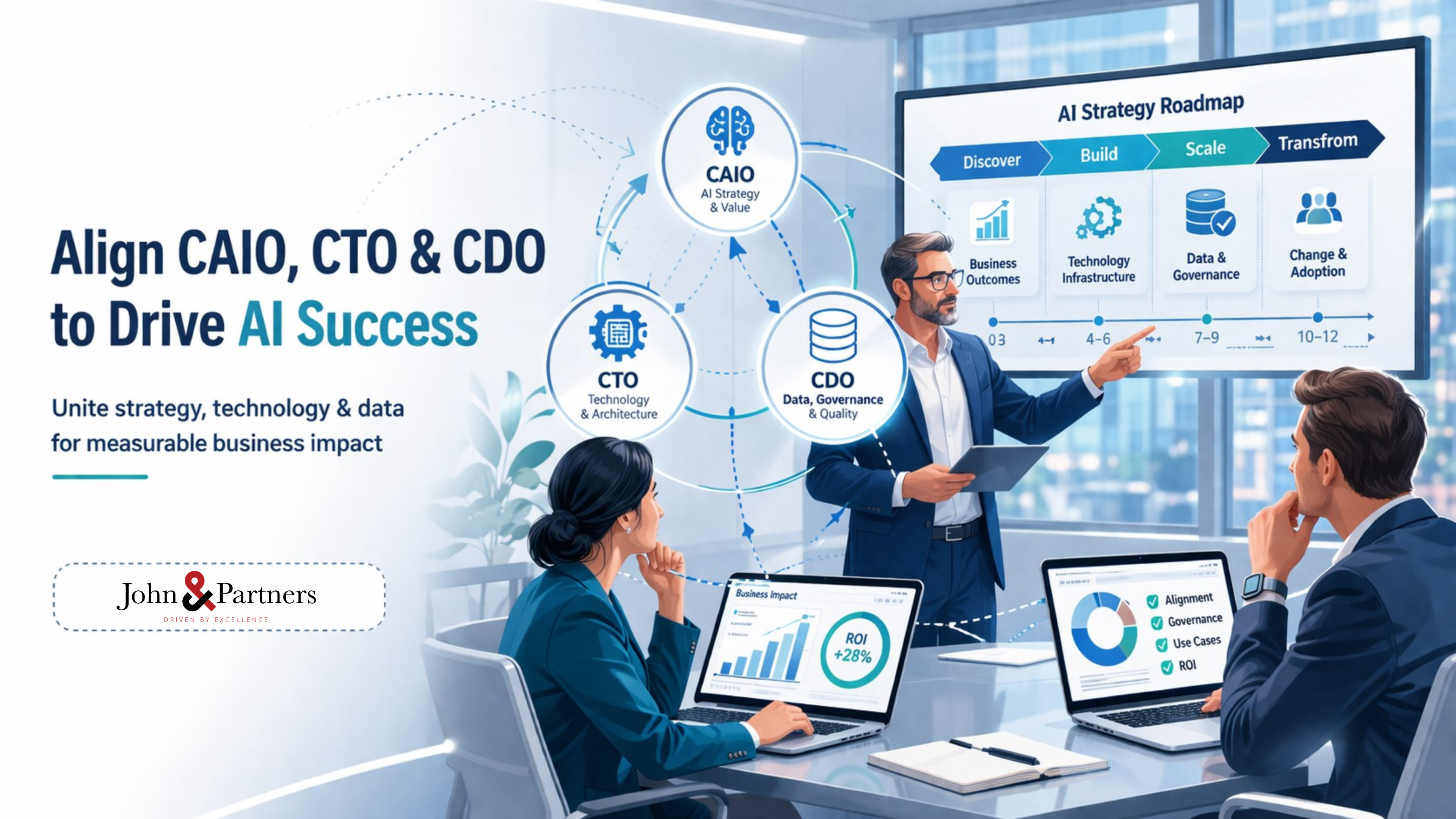 Ban lãnh đạo cùng xây chiến lược AI, phân định rõ vai trò CAIO, CTO và CDO
