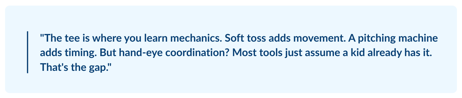 the baseball tee is where you learn mechanics