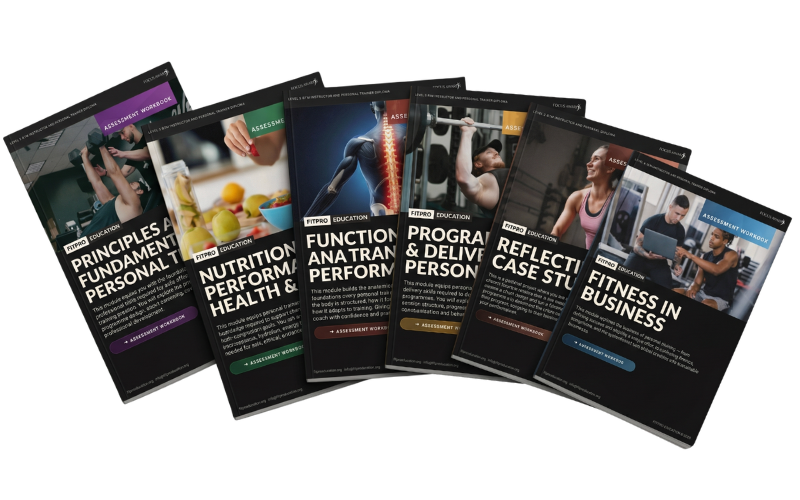 FitPro Education assessment workbook booklets
