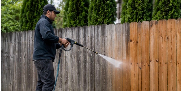 Fence cleaning project