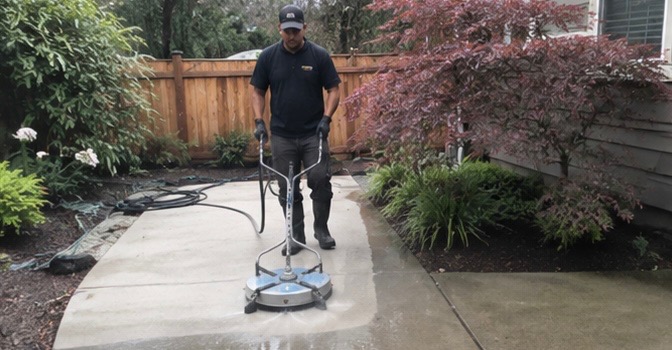 Concrete cleaning project