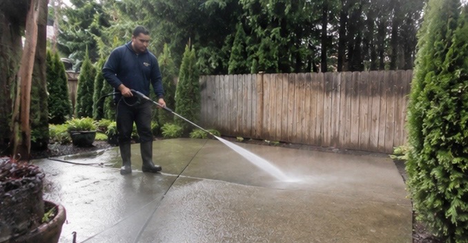 Driveway cleaning project